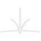 Ekena Millwork Davenport Architectural Grade PVC Gable Bracket, 108"W x 67 1/2"H x 2"D x 4"F, 15/12 Pitch GBP108X68X0204DAV00 - alternate 2